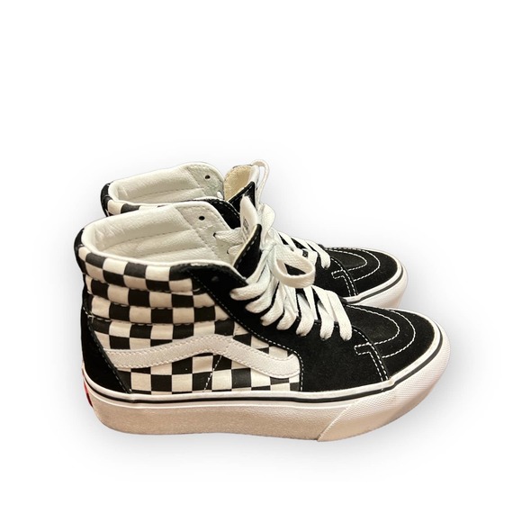 * Vans Women's Sk8-high Tapered Stackform Black/White Suede Sneakers - Picture 3 of 5